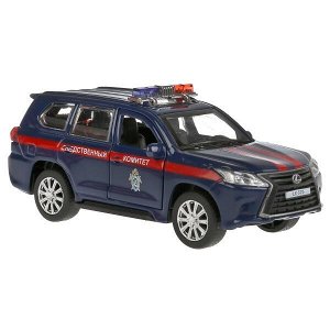 LX570-12COM-BU Машина металл "lexus lx-570 следственный комитет" 12см, инерц., синий в кор. Технопарк в кор.2*36шт