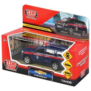 TAHOE-12COM-BU Машина металл "chevrolet tahoe следственный комитет" 12см,инерц.,синий в кор. Технопарк в кор.2*36шт