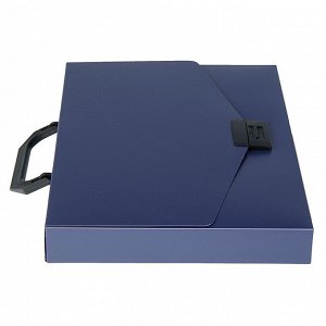 Папка-портфель А4, 1 отделение, 700 мкм, Calligrata, до 300 листов, синяя