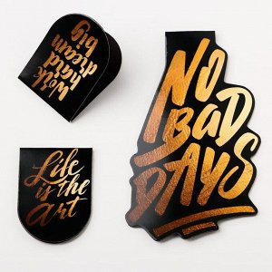 Art Fox Магнитная закладка на подложке No bad days, 3 шт