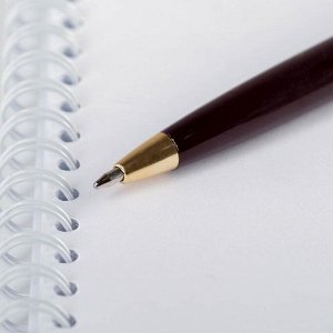 Ручка в футляре «С днем учителя», пластик, синяя паста, 1.0 мм