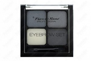 Палетка для бровей 3 тени, воск для фиксации Pierre Rene Eyebrow set Палетка для бровей 3 тени, воск для фикс Eyebrow set