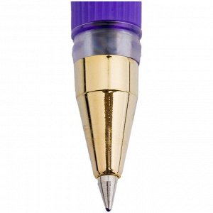 Ручка шариковая MunHwa MC Gold, узел 0.5мм, чернила фиолетовые, штрихкод на ручке