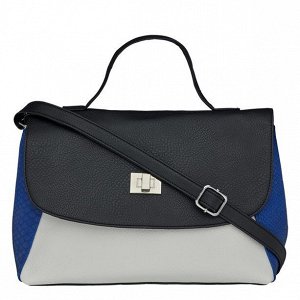 Синяя Вместительная, стильная и удобная сумка "Габриэлла", выполненная в технике колорблок, сама по себе может стать ярким акцентом образа благодаря интересному сочетанию разных цветов.МАТЕРИАЛЫ: иску
