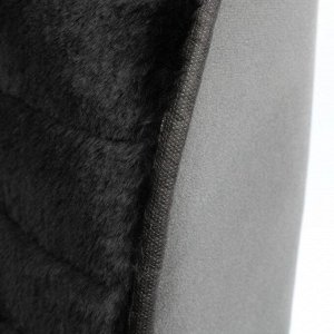 Накидка на переднее сиденье, искусственный мех, размер 55 х 150 см, черный