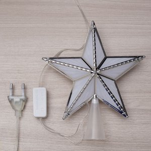 Фигура "Звезда серебр. ёлочная" 16Х16 см, пластик, 10 LED, 2 метра провод,240V МУЛЬТИ