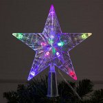 Фигура &quot;Звезда Белая ёлочная&quot; 16Х16 см, пластик, 10 LED, 2 м провод, 240V МУЛЬТИ