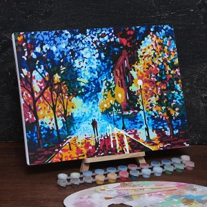 Картина по номерам на холсте с подрамником «Осенний парк» 30х40 см