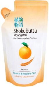 LION "Shokubutsu" Крем-гель для душа 500мл (мягкая упак) "Апельсиновое масло"  Таиланд