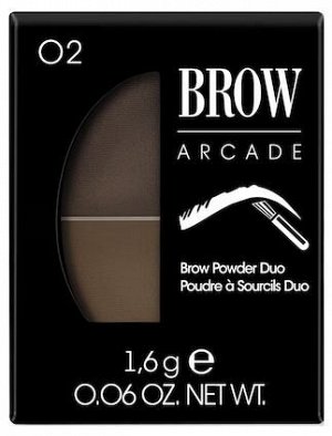 120190     /VS Тени для бровей двойные "Brow Arcade" тон 02 коричневый