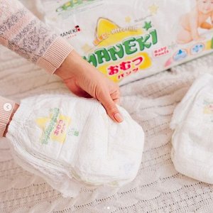 Подгузники-трусики детские одноразовые "MANEKI", размер M, 6-11 кг, 48 шт./упак