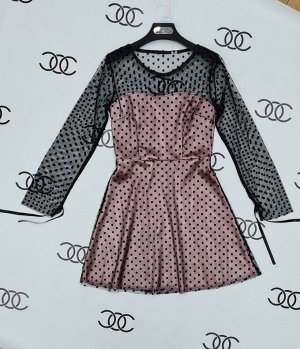 Платье Ткань: трикотаж с сеткой
Длина 85см