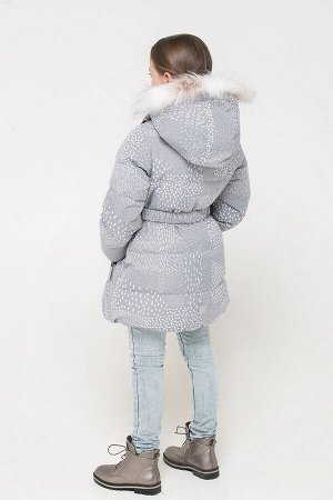 Куртка(Осень-Зима)+girls (серый, текстурное ассорти)