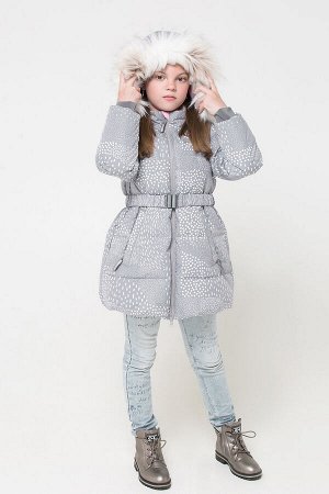 Куртка(Осень-Зима)+girls (серый, текстурное ассорти)