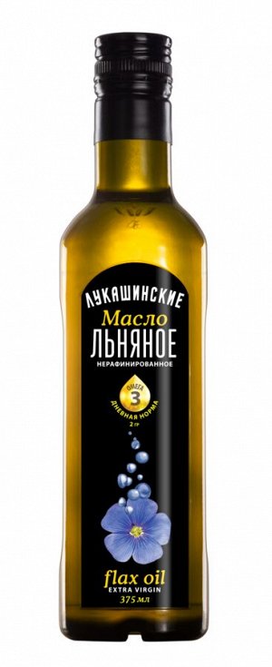 Масло Лукашинские льняное нераф. 375мл ст/б