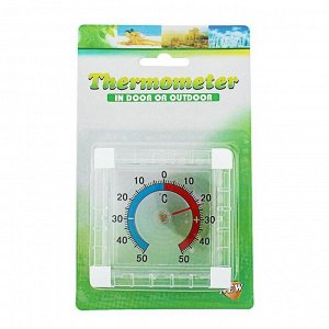 Термометр уличный, механический, квадратный, 8 х 8 см, В АССОРТИМЕНТЕ