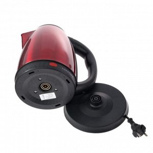 Чайник электрический LuazON LSK-1804, металл, 1.8 л, 1500 Вт, красный