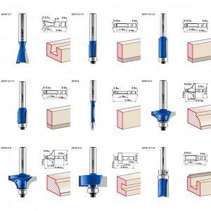 Набор профильных фрез по дереву