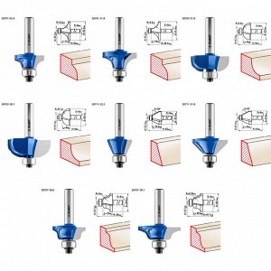 Набор профильных фрез по дереву