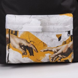 Рюкзак молодёжный «Руки», 33х13х37 см, отд на молнии, н/карман, чёрный