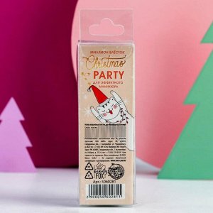 Набор мелких блёсток для ногтей Christmas party, 3 цвета по 18,1 г