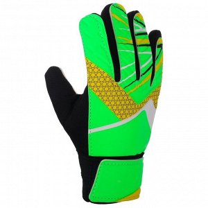 Перчатки вратарские, размер 7, цвет чёрный/зелёный