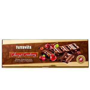 Шоколад TERRAVITA темный с вишней и клюквой 225 г