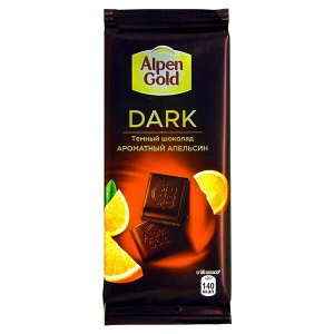 Шоколад Альпен Гольд Дарк Ароматный Апельсин 80 г 1 уп х 22 шт
