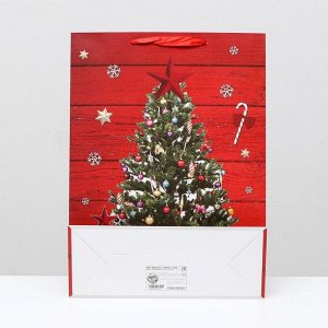 Пакет ламинированный "Новогодние подарки", 31 x 42 x 12 см