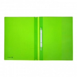Папка-скоросшиватель А4 Lamark, непрозрачный верх, внутр.карман, 30мкм, зеленая