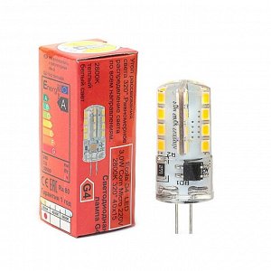 Лампа светодиодная Ecola Corn Micro, 3 Вт, G4, 2800 K, 320°, 40х15 мм