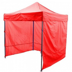 Палатка торговая 3*3, каркас складной чёрный, с молнией, цвет красный