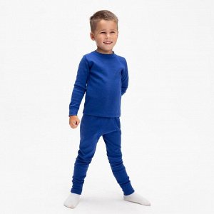 Комплект для мальчика термо (лонгслив, кальсоны), цвет тёмно-синий, рост 134 см (36)