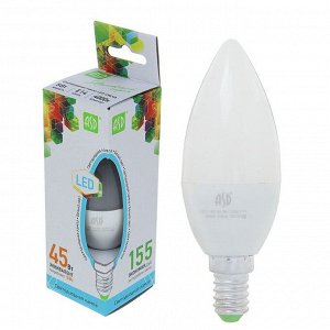 Лампа светодиодная ASD LED-СВЕЧА-standard, Е14, 5 Вт, 230 В, 4000 К, 450 Лм
