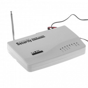 Охранный GSM комплект сигнализаций, модель SEC-01, 4-проводных и 6-беспроводных зон, белый