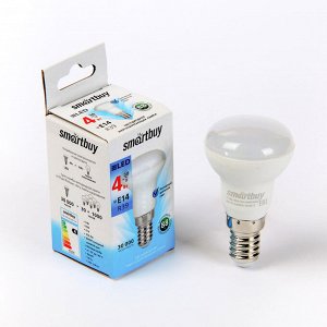Лампа cветодиодная Smartbuy, R39, E14, 4 Вт, 6000 К, холодный белый свет