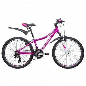 Велосипед 24" Novatrack Katrina, 2020, цвет фиолетовый, размер 12"