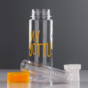 Бутылка для воды "My bottle", 500 мл, спортивная, микс, 6.5х19.5 см