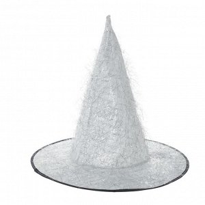 Карнавальная шляпа «Конус», р-р. 56-58, цвет серебряный