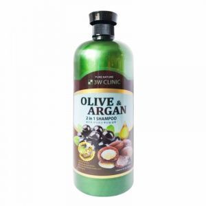 3W CLINIC Olive Argan 2IN1 Shampoo Шампунь для волос 2 в 1 "Олива и Арган" 1.5 л., ,