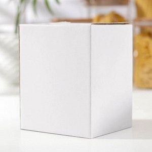Банка керамическая для сыпучих продуктов «Белое крыло», 16,5x9,7 см, цвет серый