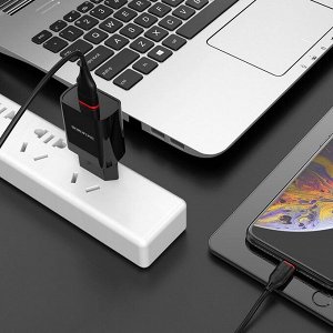 Зарядное устройство + кабель MicroUSB Borofone USB Travel Charger Set 2.1A