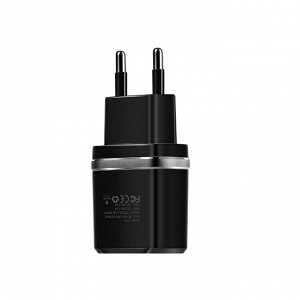 Сетевое зарядное устройство с кабелем HOCO C12 Smart 2*USB + Кабель USB-Micro, 2.4A, черный