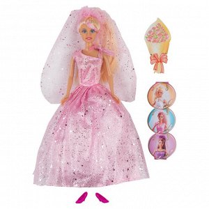 Кукла DEFA Lucy "Счастливая невеста" (в комплекте обувь, розовый)