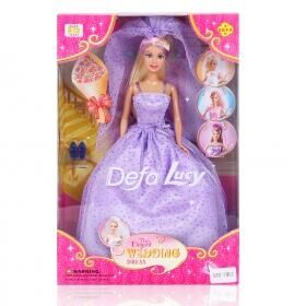 Кукла DEFA Lucy "Счастливая невеста" (в комплекте обувь, фиолетовый)