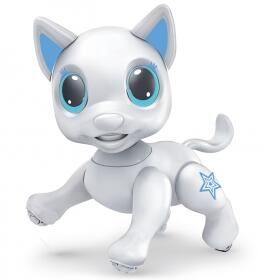 Игрушка р/у Mioshi Active "Умные животные: Котёнок Звёздочка" (программируется, 20 см, 4 кан., кости, свет, звук, бел.)
