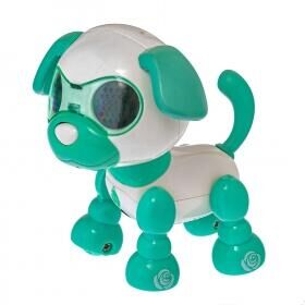 Интерактивная игрушка Mioshi Active &quot;Милый щеночек: Зелёный&quot; (10 см, свет, звук, подвиж., звукозапись)