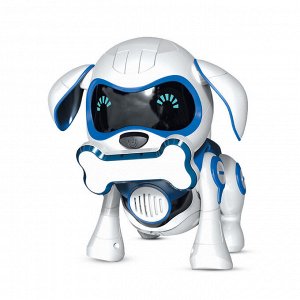 Интерактивная игрушка Mioshi Active "Весёлый пёс" (17 см, на бат., кость, свет, говорит, поёт, подвиж., синий)