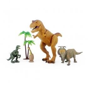 Набор динозавров Mioshi Active &quot;Хищник на охоте: Тираннозавр&quot; (4 шт., подвиж., звук, свет)