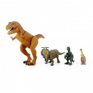 Набор динозавров Mioshi Active &quot;Хищник на охоте: Тираннозавр&quot; (4 шт., подвиж., звук, свет)
